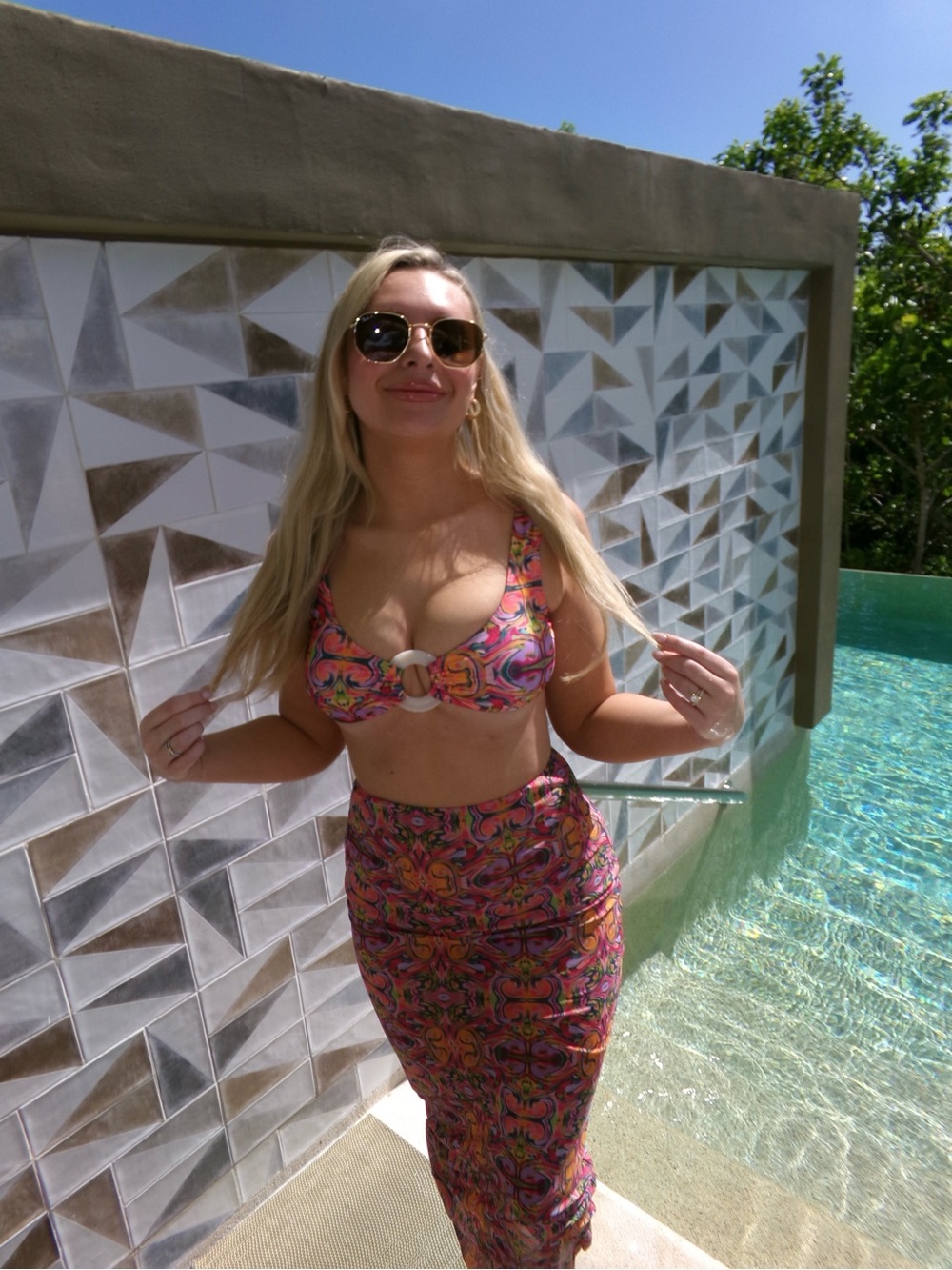 Strawberry Milk Mob Multicolor Paisley Bikini Top and Sarong Set - Picture 3 of 3